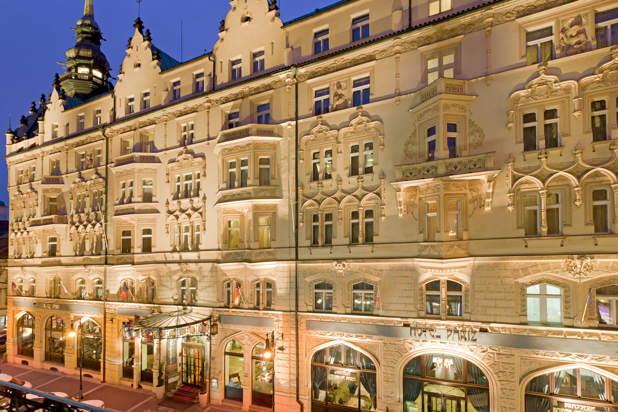 Facture Ancienne HÔTEL PARIS PRAHA PARIZHOTEL – 1937 – Vieille Note D'hôtel